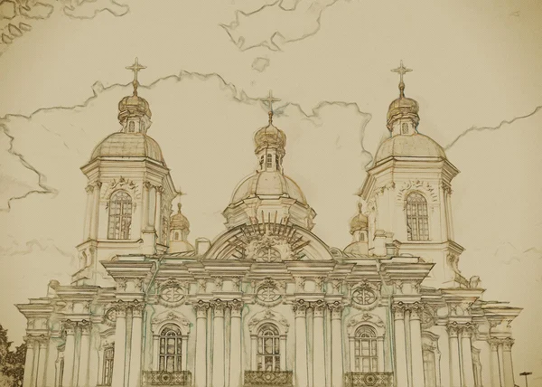 Saint Nicholas Cathedral, Nikolsky sobor in Sint-Petersburg — Stockfoto