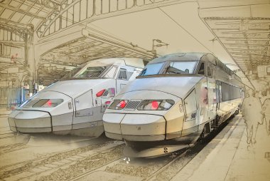 Kuzey üzerinde SNCF Tgv tren istasyonu, Gare du Nord tren.