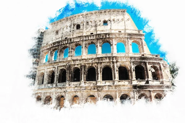 Het Colosseum, een belangrijk monument — Stockfoto