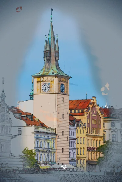 プラハの時計塔 — ストック写真