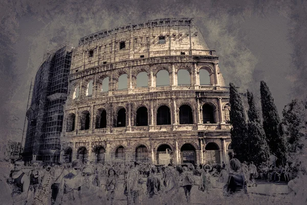 Vstup do Kolosea, významná památka — Stock fotografie
