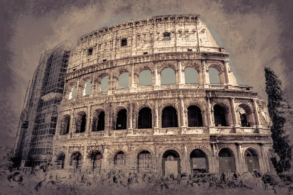 Colosseum, önemli bir anıt — Stok fotoğraf