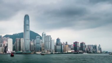 Gece gün timelapse Hong Kong için