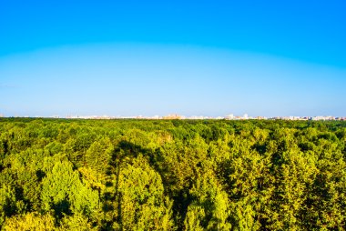 Şehir binaları mesafe ile manzara