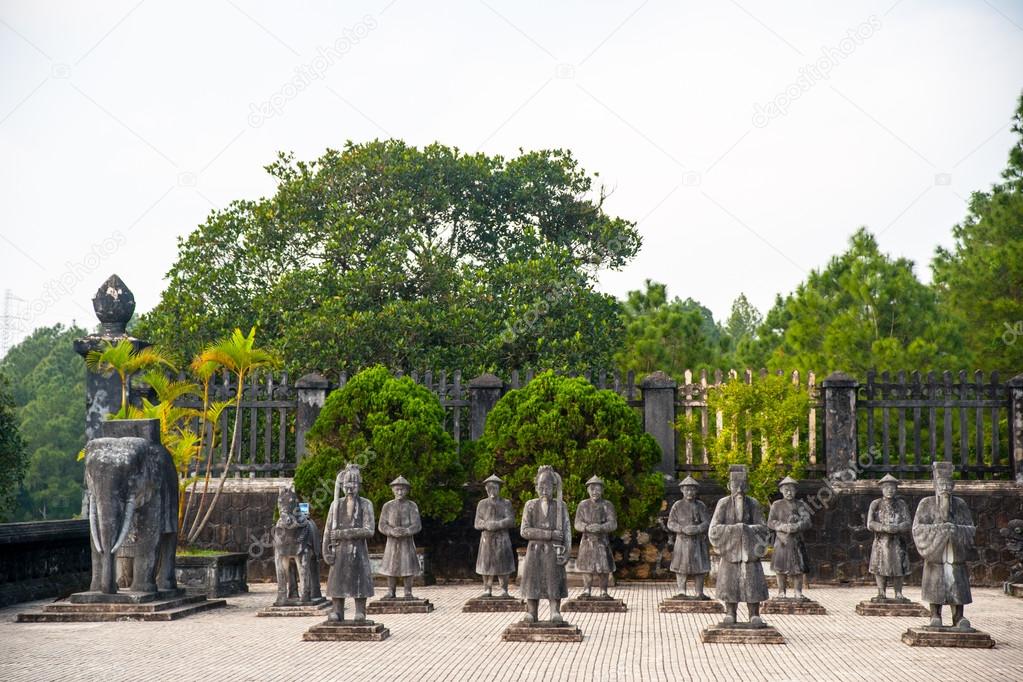 Tomb of Khai Dinh emperor in Hue, Vietnam.