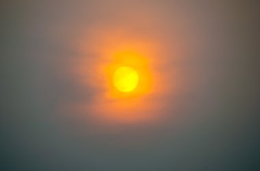 gün batımında güneş