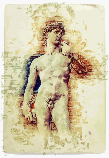 David of Michelangelo — Stock Vector