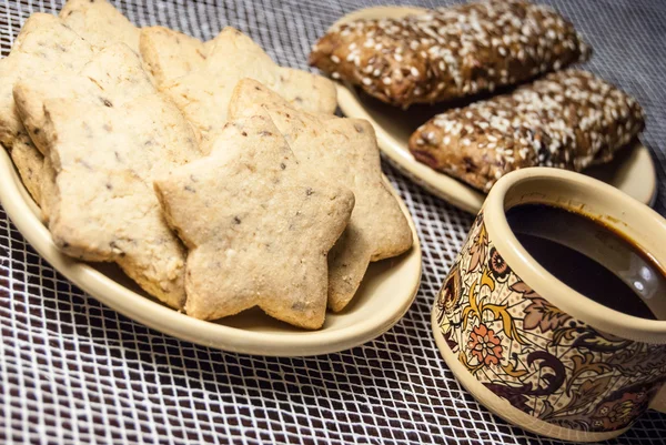 Coffee and cookies — Stock Photo, Image