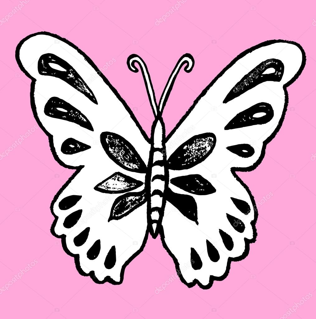 Hand drawn butterfly