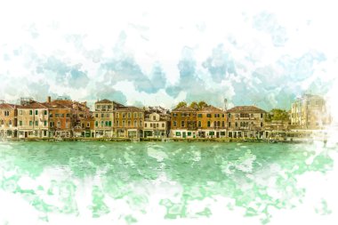 Giudecca Adası'nın panoramik görünüm