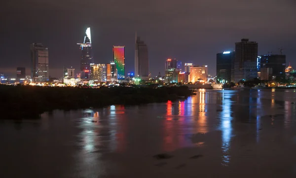 Cityscape of Ho Chi Minh at night — Stock Photo, Image