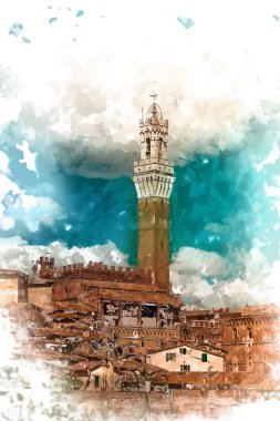 Siena, Toskana Panoraması
