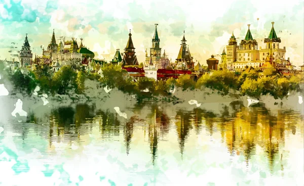 Измайловский Кремль в Москве — стоковый вектор