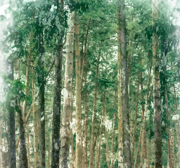 Dans le bois — Image vectorielle