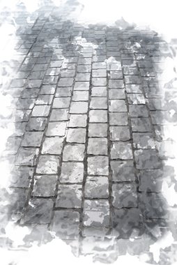 Eski Arnavut kaldırımlı yol
