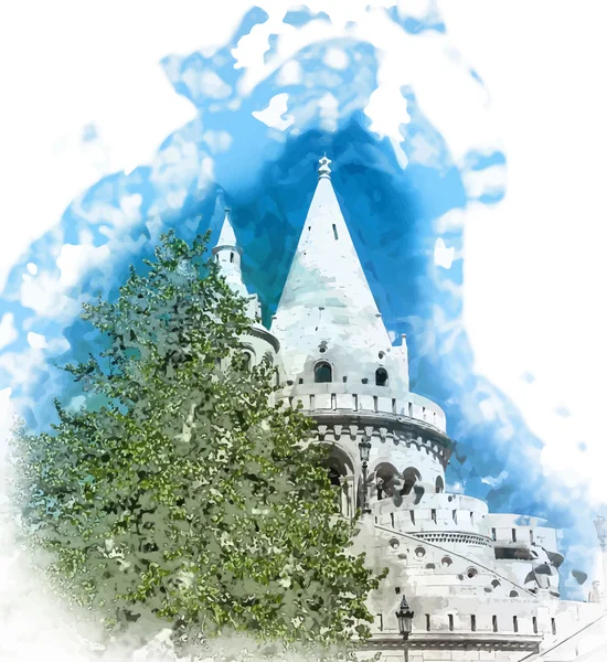 Fisherman's bastion — Stockvector