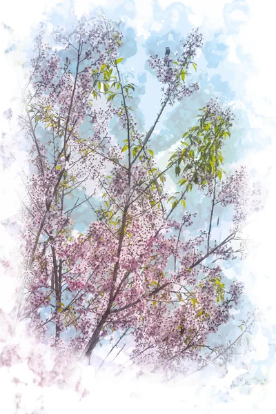 開花梅の木 — ストックベクタ
