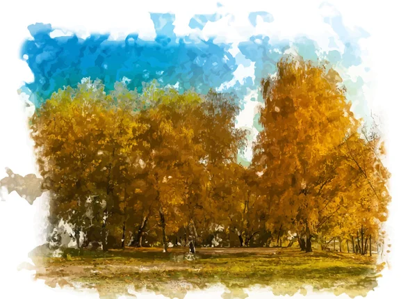 Paysage d'automne — Image vectorielle