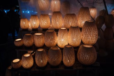 Night lanterns in old Hoi An town clipart