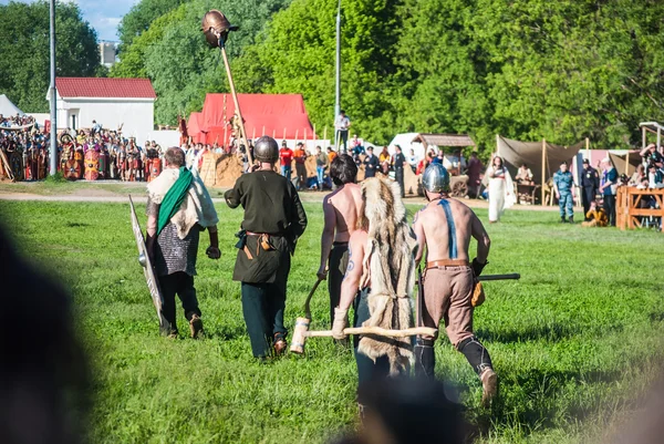 Rekonstrukcji historycznej Boudicas buntu — Zdjęcie stockowe