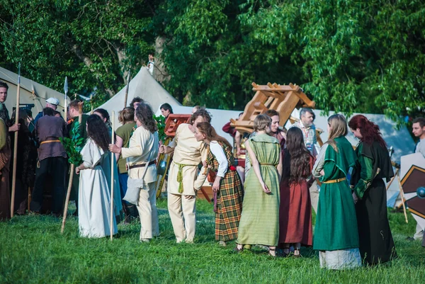 Reconstitution historique de la rébellion de Boudicas — Photo