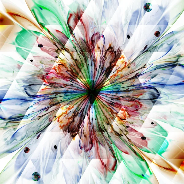 Digital nachgebildete Aquarell-Blume Textur — Stockvektor