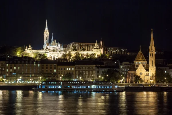V noci v Budapešť Maďarsko — Stock fotografie