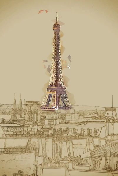 Tour eiffel — Image vectorielle