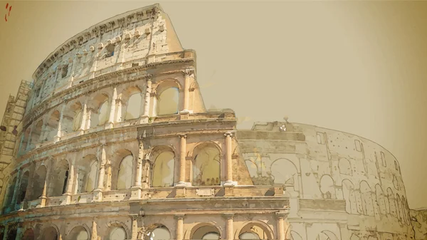 Coliseo, Roma — Vector de stock