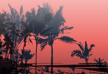 palmiye ağacı yazdırma