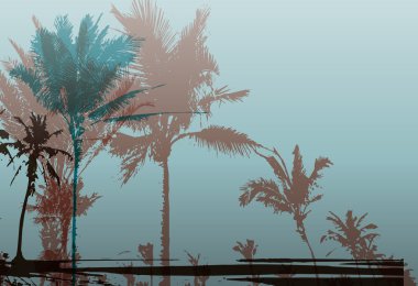 palmiye ağacı yazdırma