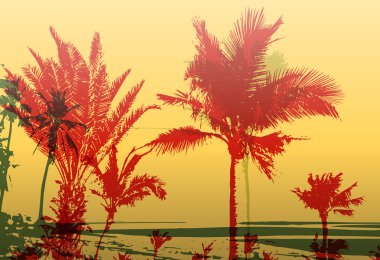 palmiye ağacı yazdırma