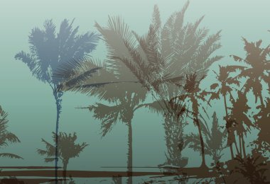 palmiye ağacı yazdırma