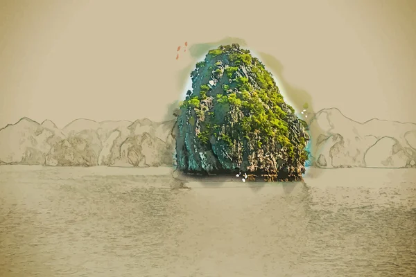 Baie de Ha Long — Image vectorielle