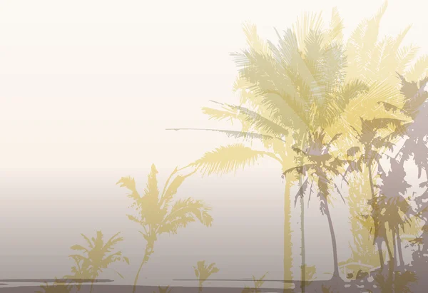 Palmiye ağacı yazdırma — Stok Vektör