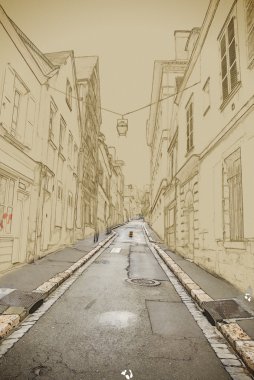Eski şehirde boş sokak