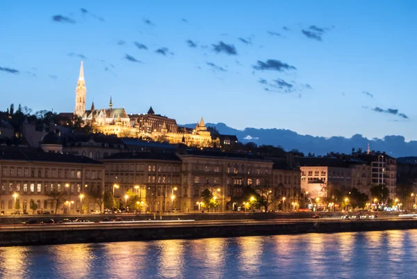 På natten i budapest Ungern — Stockfoto