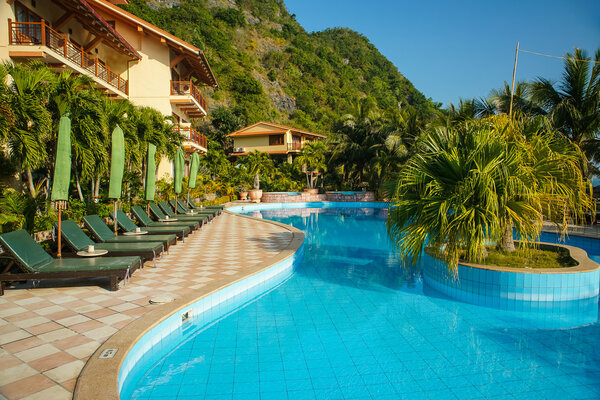 Luxury tropical hotel resort 