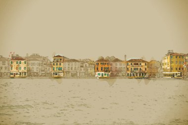 Giudecca Adası'nın panoramik görünüm