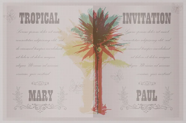 Modèle avec palmiers — Image vectorielle