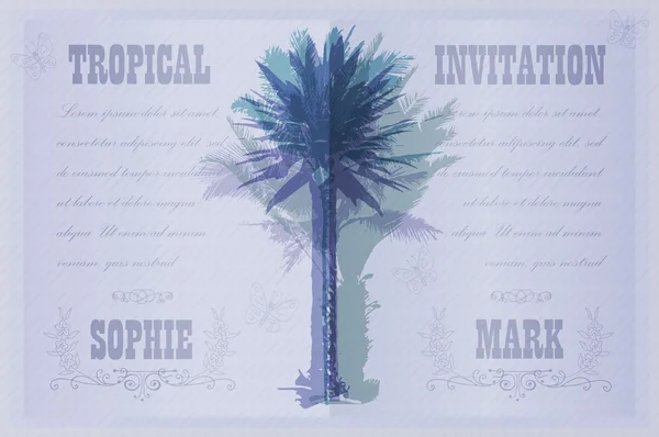 Palmiye ağaçları ile şablonu — Stok Vektör