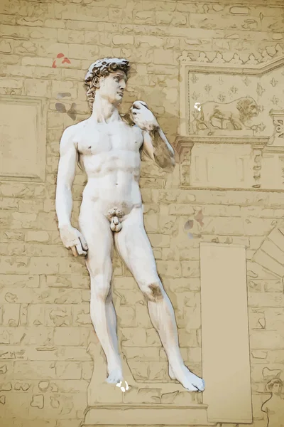 David by Michelangelo — Stock Vector
