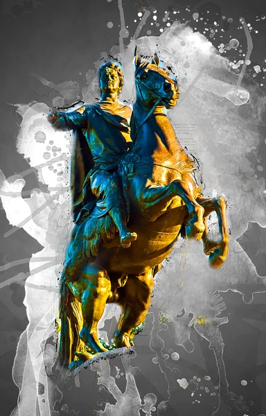 Brons horseman — Stockfoto