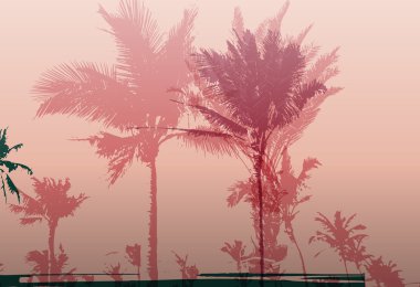 palmiye ağacı yazdırma