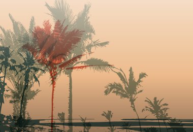 palmiye ağacı yazdırma