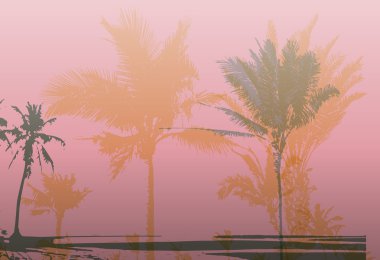 palmiye ağacı yazdırma