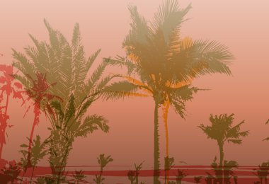 palmiye ağacı yazdırma