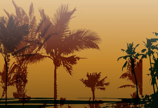 Impression palmier — Image vectorielle