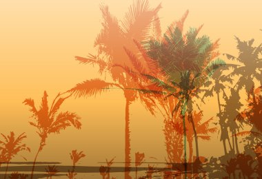 palmiye ağacı yazdırma