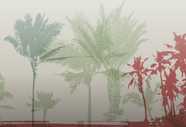 palmiye ağacı yazdırma